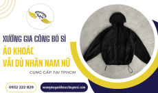 Xưởng gia công bỏ sỉ áo khoác vải dù nhăn nam nữ tại TPHCM
