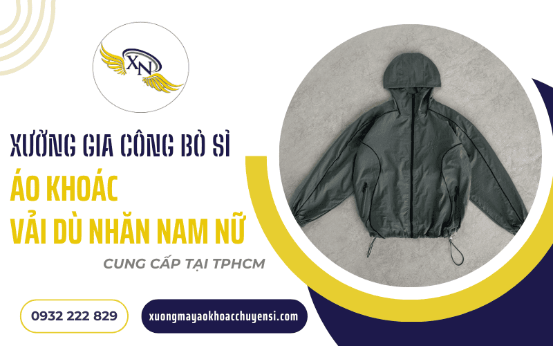 áo khoác vải dù nhăn