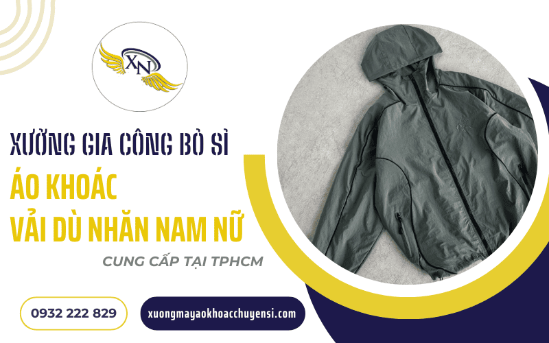áo khoác vải dù nhăn