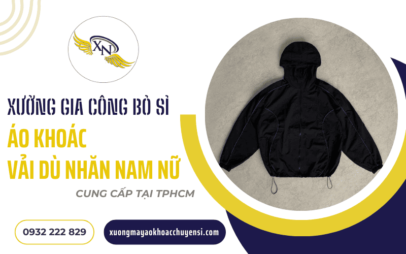 áo khoác vải dù nhăn